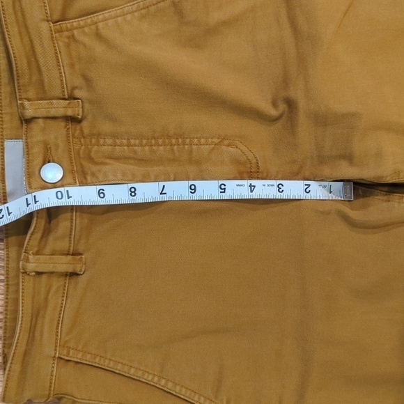 Everlane high-rise yellow jeans size 4 cropped slim with stretch colored denim - Picture 3 of 6